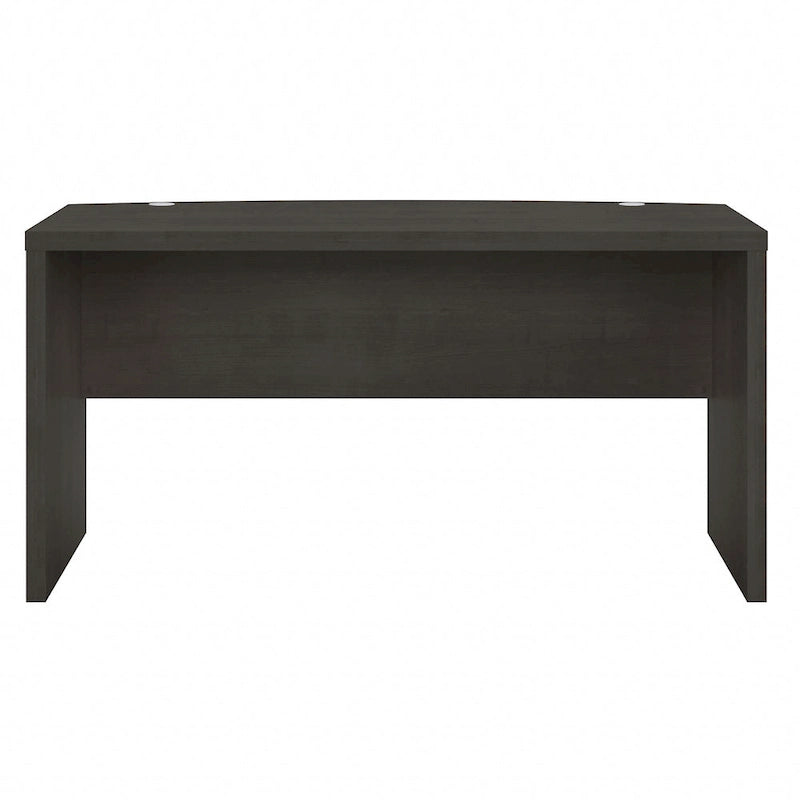 60-Inch Bow Front White Office Desk with Laminate Surface