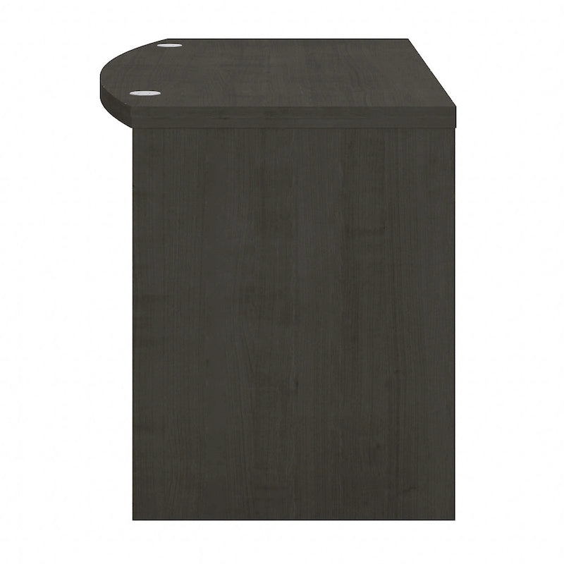 60-Inch Bow Front White Office Desk with Laminate Surface