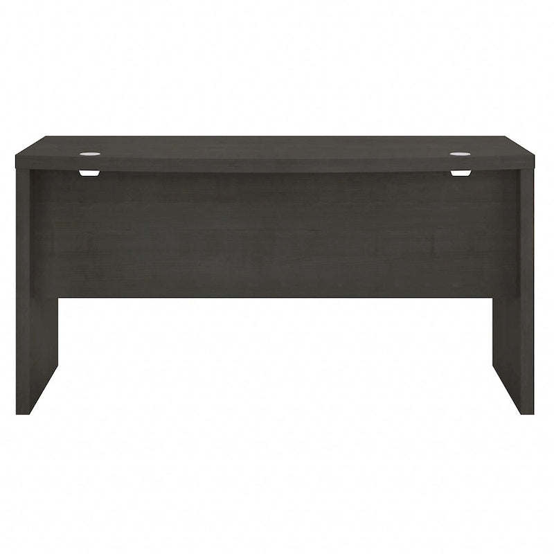 60-Inch Bow Front White Office Desk with Laminate Surface