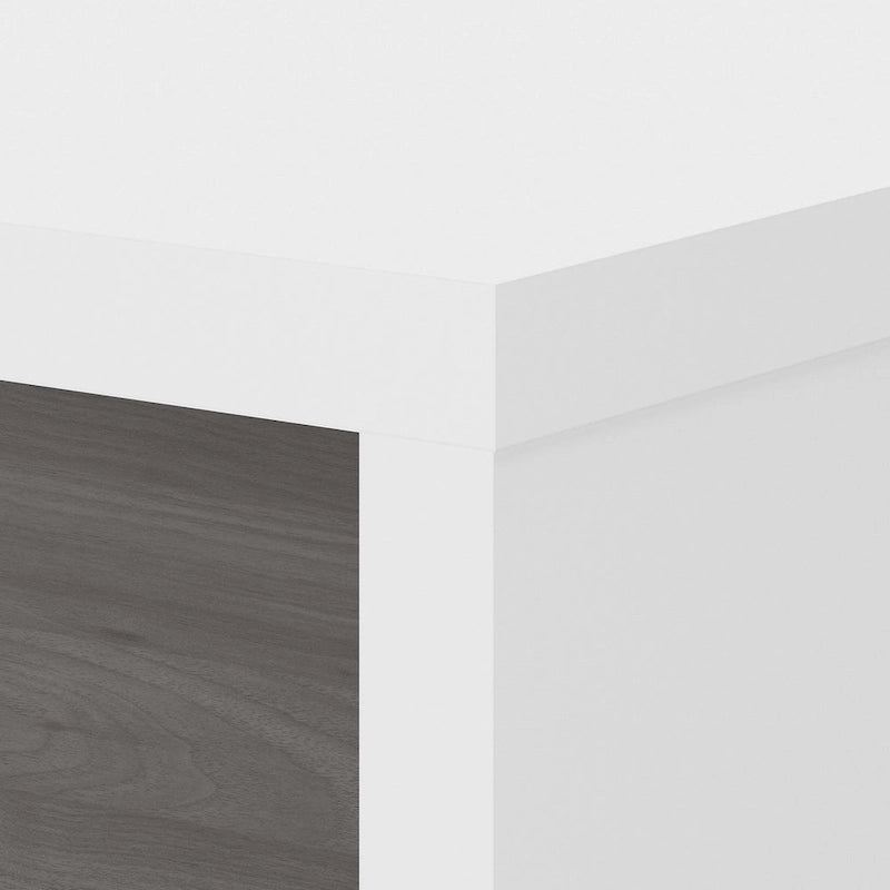 60-Inch Bow Front White Office Desk with Laminate Surface