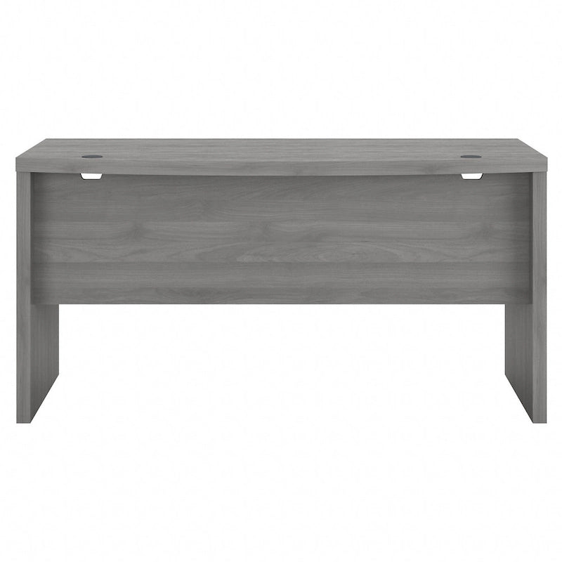 60-Inch Bow Front White Office Desk with Laminate Surface