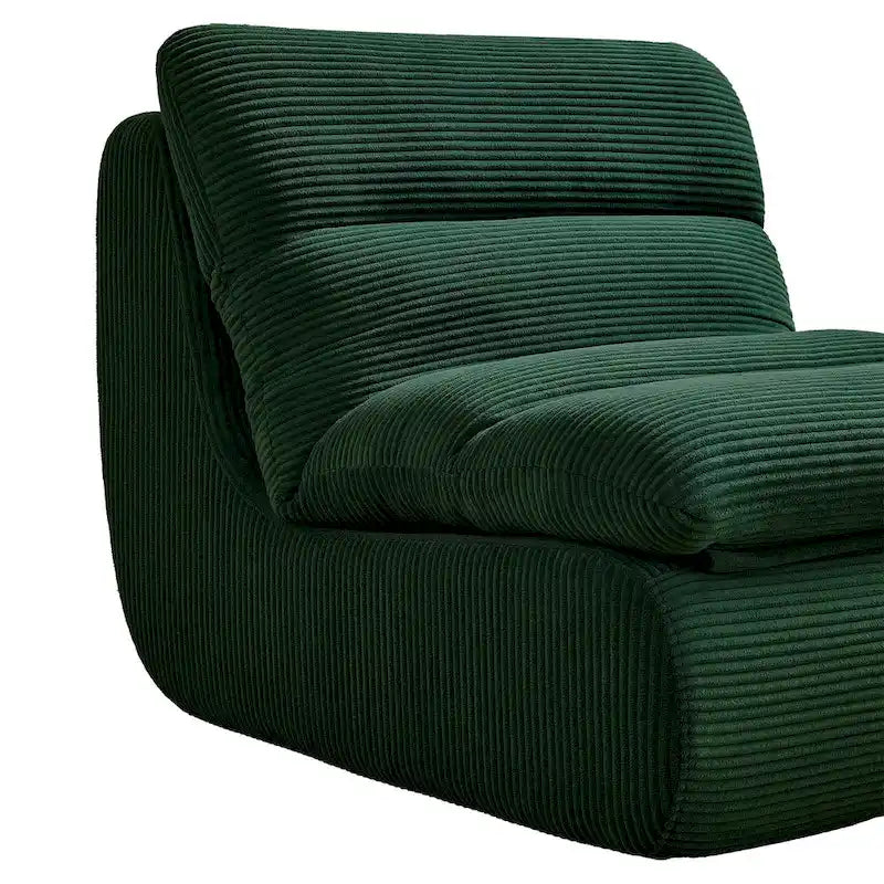 34 Modern Single Sofa Upholstered Sponge Couch with Ottoman for Small Space