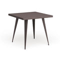 Industrial Square Metal Dining Table Seats 4