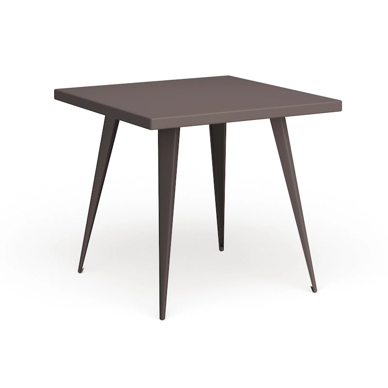 Industrial Square Metal Dining Table Seats 4