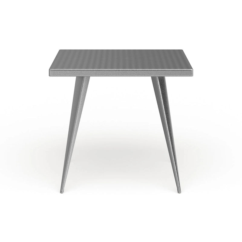 Industrial Square Metal Dining Table Seats 4