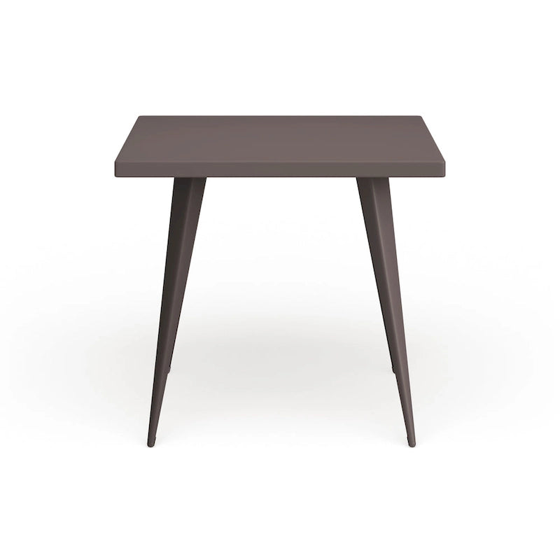 Industrial Square Metal Dining Table Seats 4