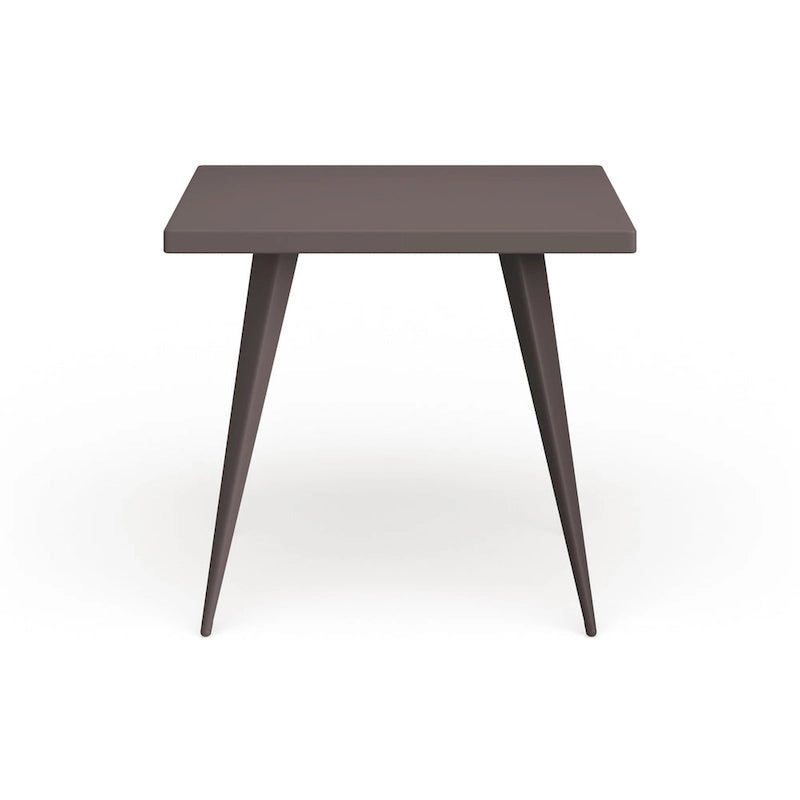 Industrial Square Metal Dining Table Seats 4