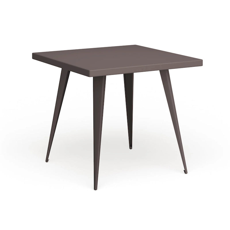 Industrial Square Metal Dining Table Seats 4