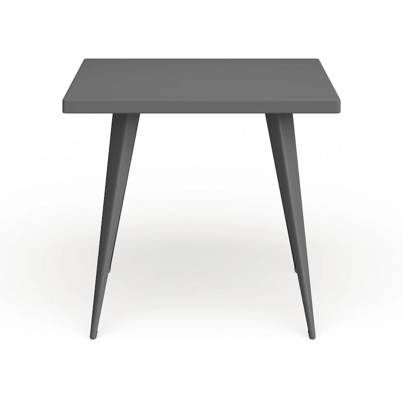 Industrial Square Metal Dining Table Seats 4