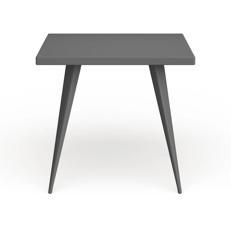 Industrial Square Metal Dining Table Seats 4