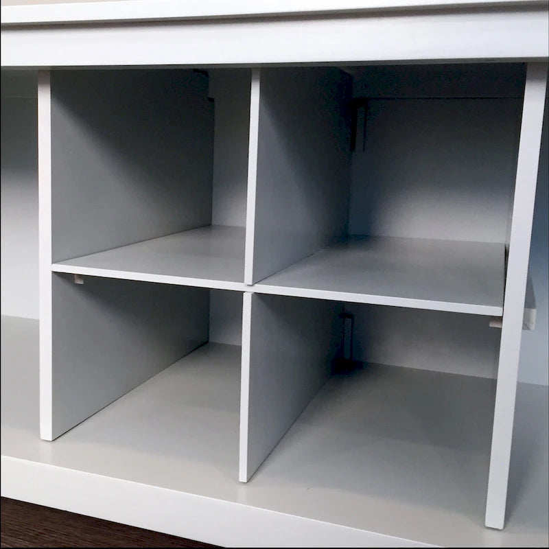Solid Wood Entryway Bench with Shoe Storage and Bin