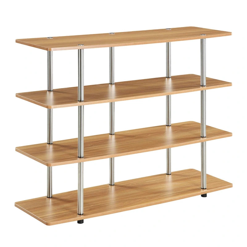 55-Inch Highboy Four-Tier TV Stand with Steel Frame
