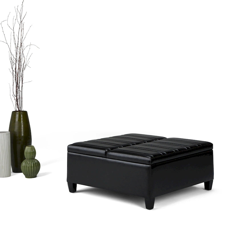 36 inch Wide Contemporary Square Table Ottoman