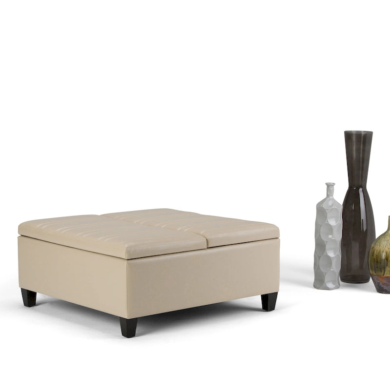 36 inch Wide Contemporary Square Table Ottoman