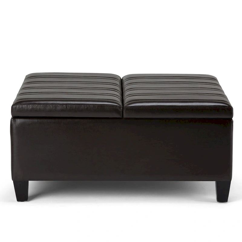 36-Inch Square Storage Ottoman with Lift-Top Coffee Table