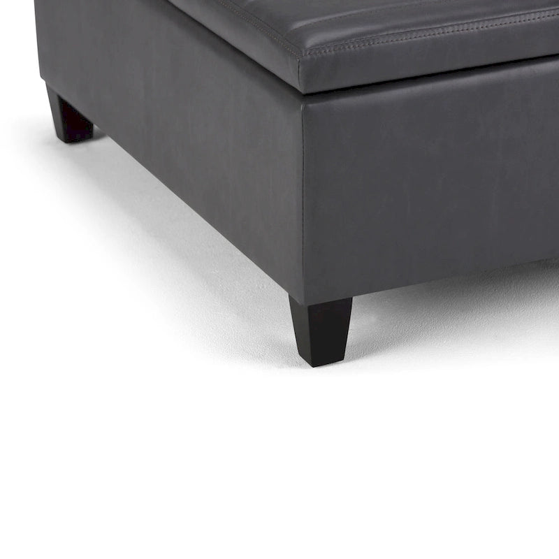 36-Inch Square Storage Ottoman with Lift-Top Coffee Table