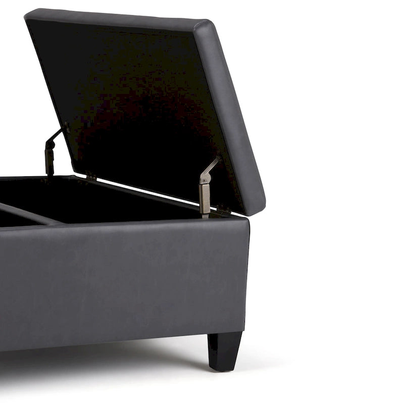 36-Inch Square Storage Ottoman with Lift-Top Coffee Table