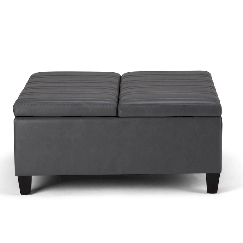 36-Inch Square Storage Ottoman with Lift-Top Coffee Table