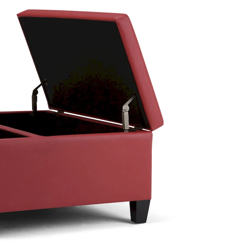 36-Inch Square Storage Ottoman with Lift-Top Coffee Table