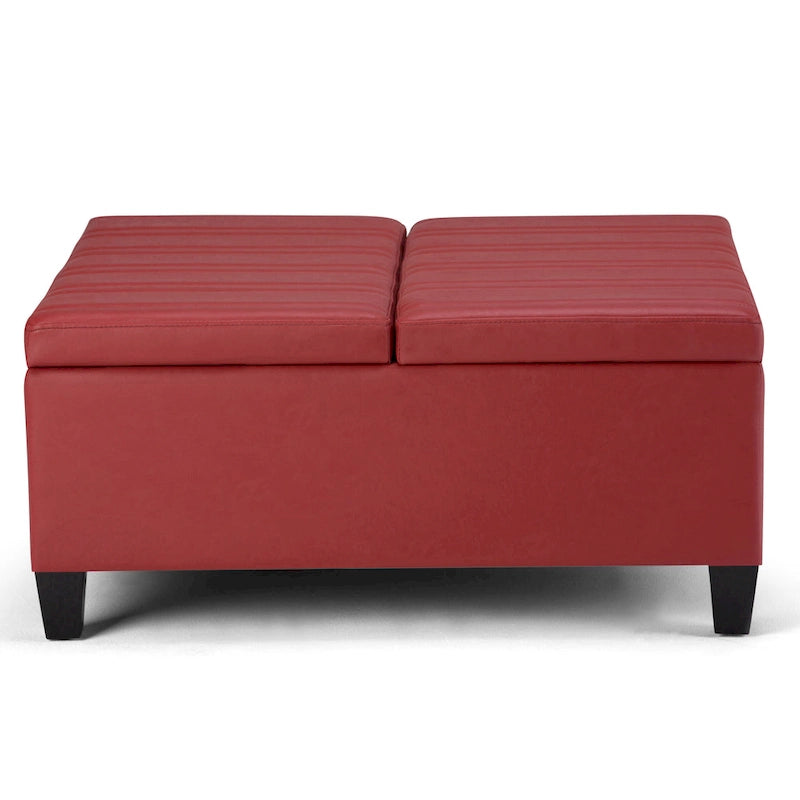 36-Inch Square Storage Ottoman with Lift-Top Coffee Table