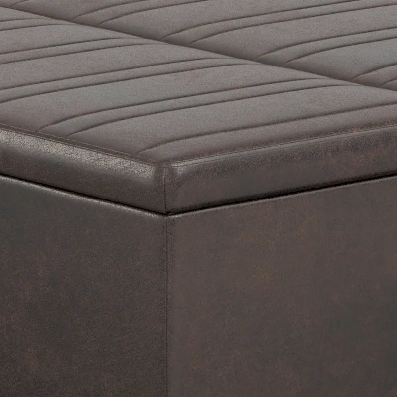 36-Inch Square Storage Ottoman with Lift-Top Coffee Table