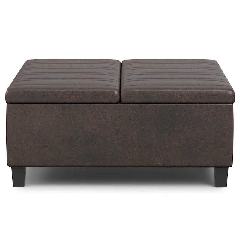 36-Inch Square Storage Ottoman with Lift-Top Coffee Table