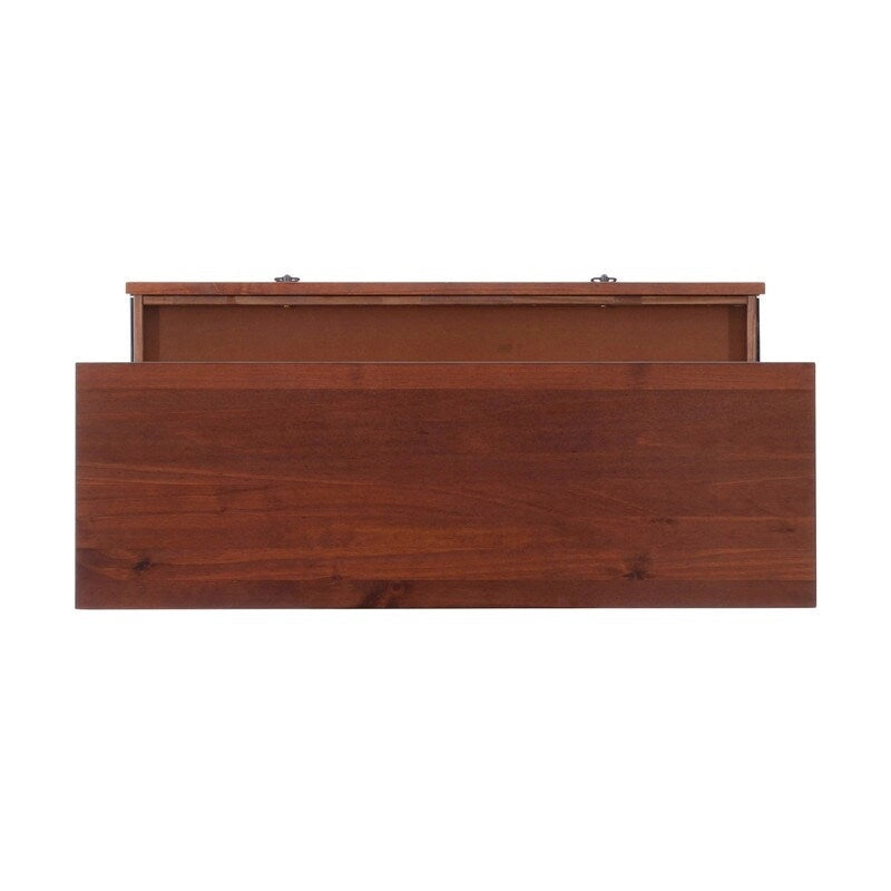 Antique Tobacco Console Table with Storage Drawer