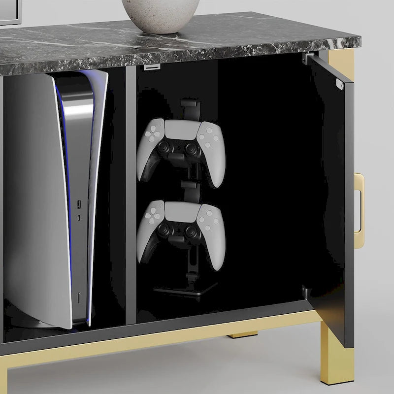 80-Inch LED TV Stand with 2 Drawers and RGB Lighting