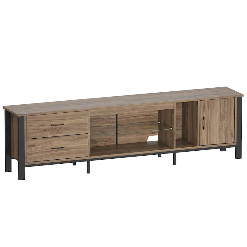 80-Inch LED TV Stand with 2 Drawers and RGB Lighting