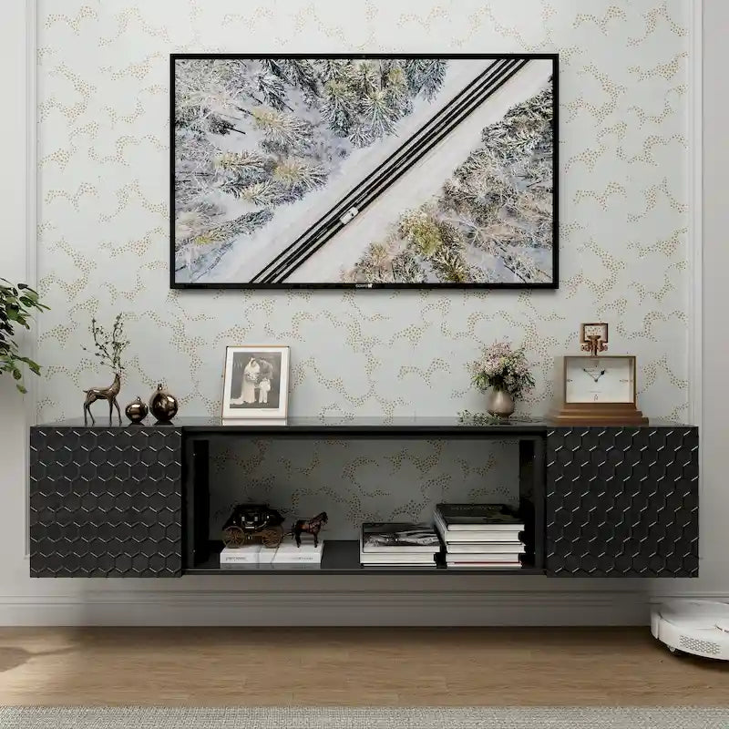 67-Inch Wall Mount Floating TV Stand for 80-Inch TVs