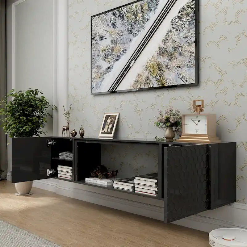 67-Inch Wall Mount Floating TV Stand for 80-Inch TVs