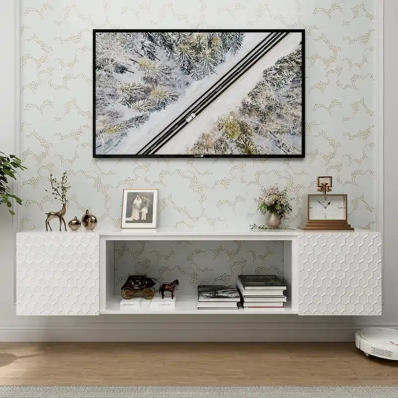 67-Inch Wall Mount Floating TV Stand for 80-Inch TVs