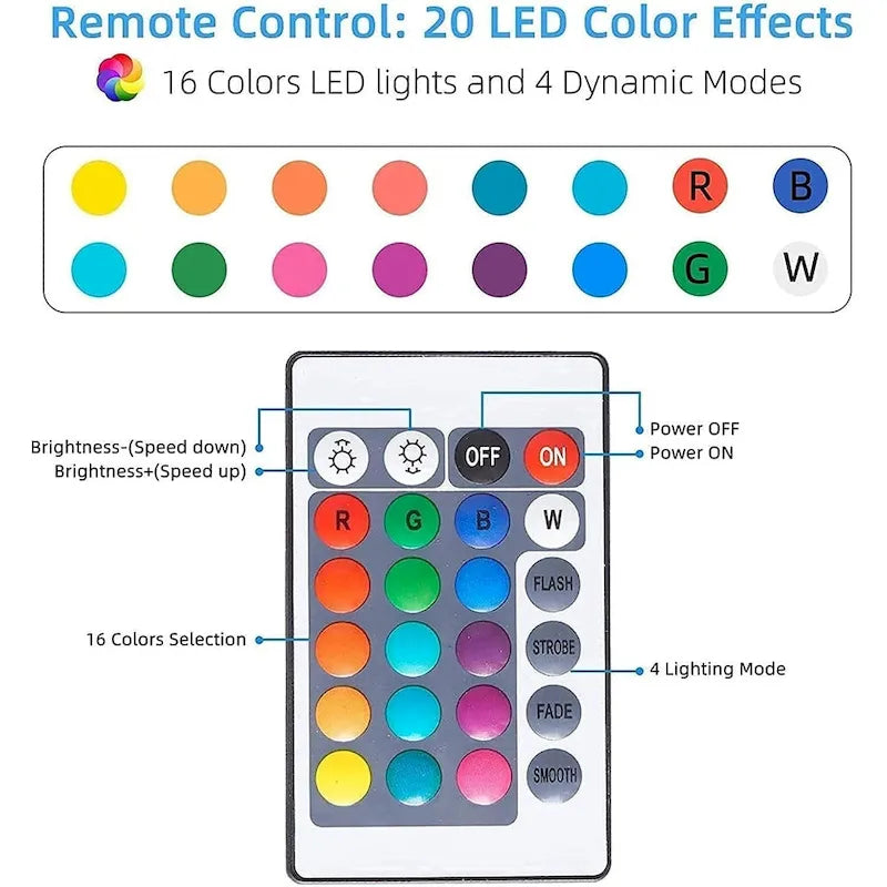Modern TV Stand Media Console with RGB LED Lights