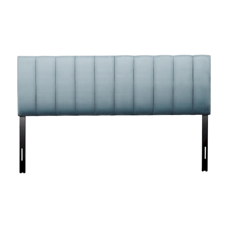 King Size Velvet Tufted Headboard with Adjustable Legs