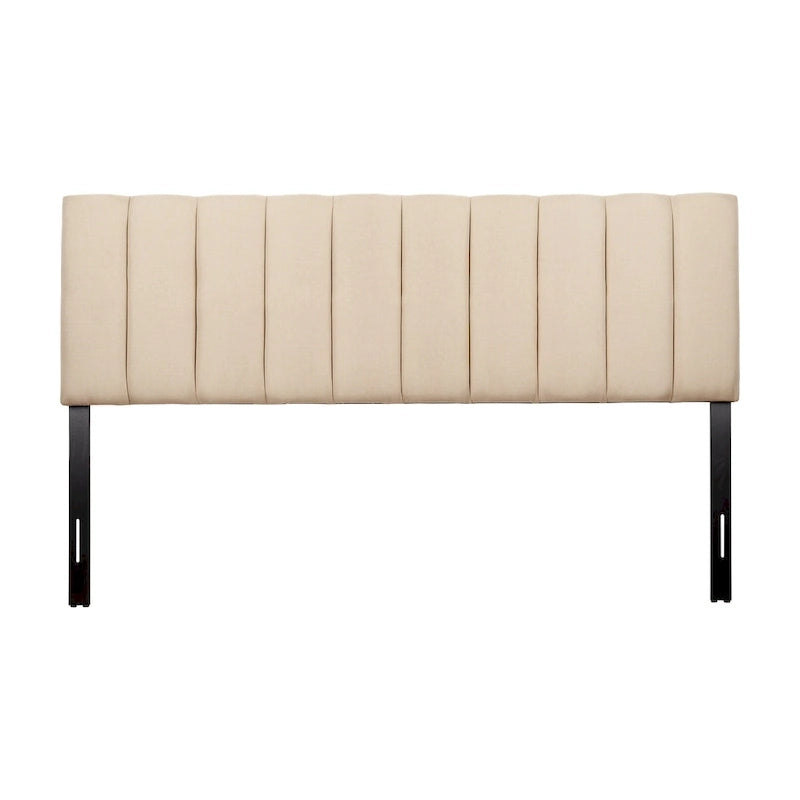 King Size Velvet Tufted Headboard with Adjustable Legs