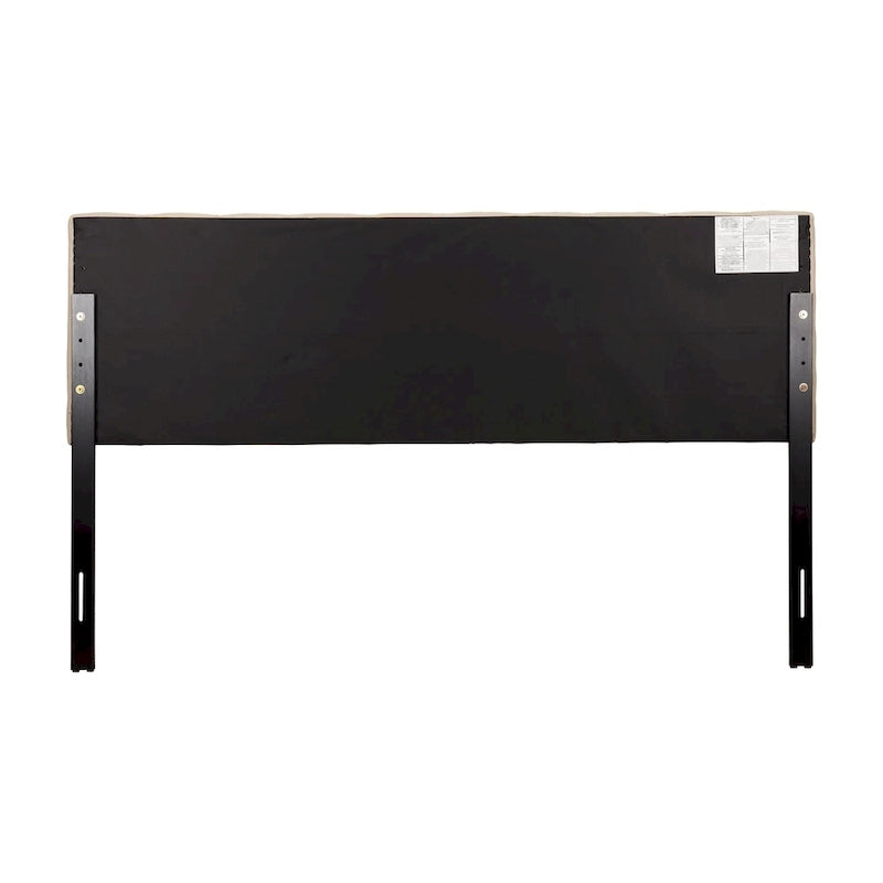 King Size Velvet Tufted Headboard with Adjustable Legs