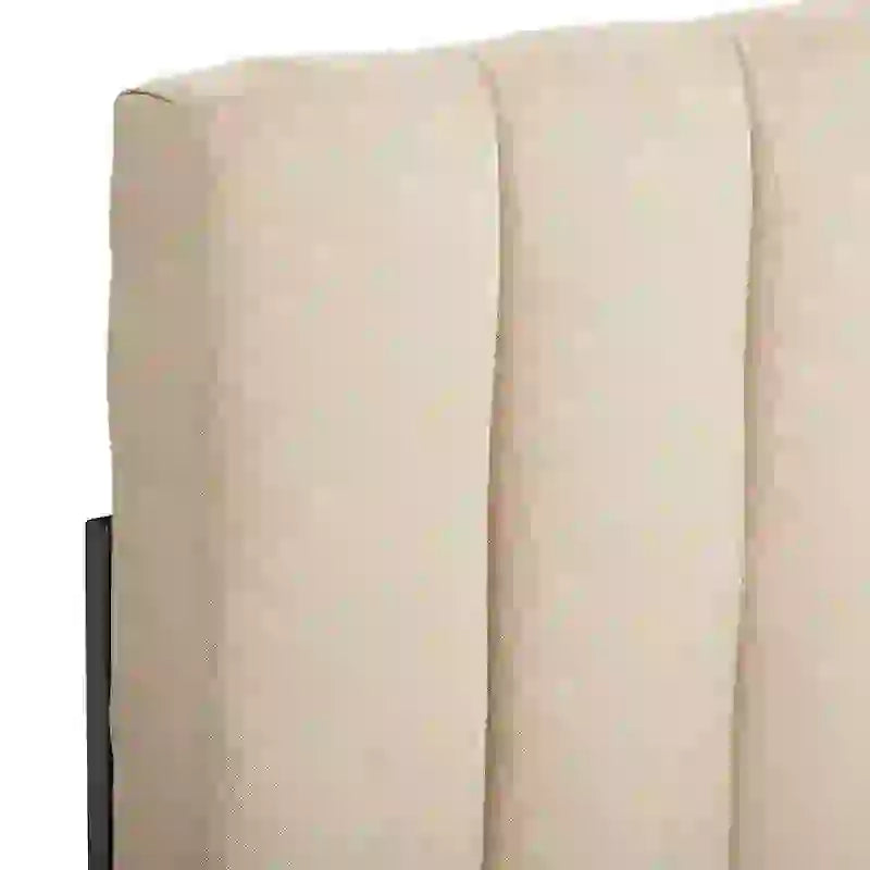 King Size Velvet Tufted Headboard with Adjustable Legs