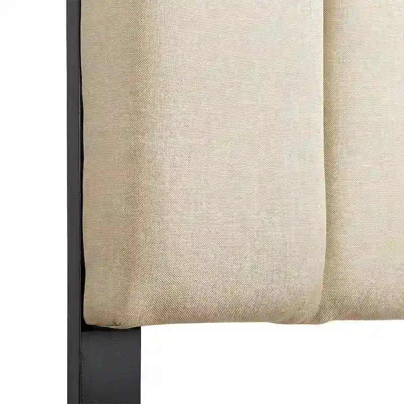 King Size Velvet Tufted Headboard with Adjustable Legs