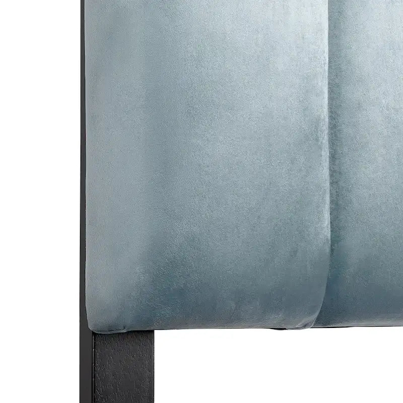 King Size Velvet Tufted Headboard with Adjustable Legs