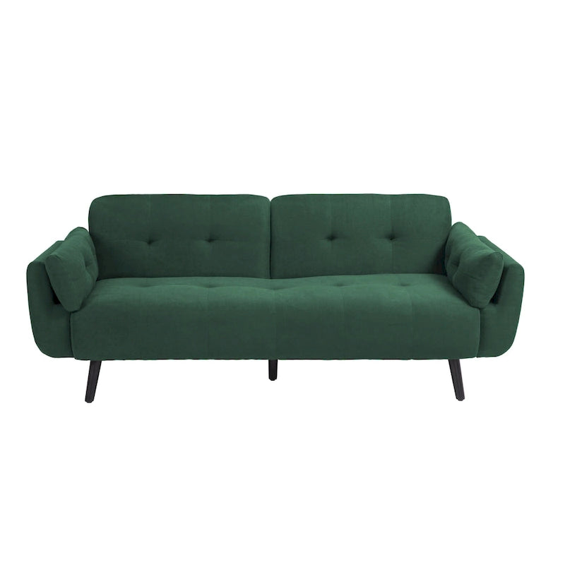 Convertible Futon Sofa Bed with Adjustable Reclining Back