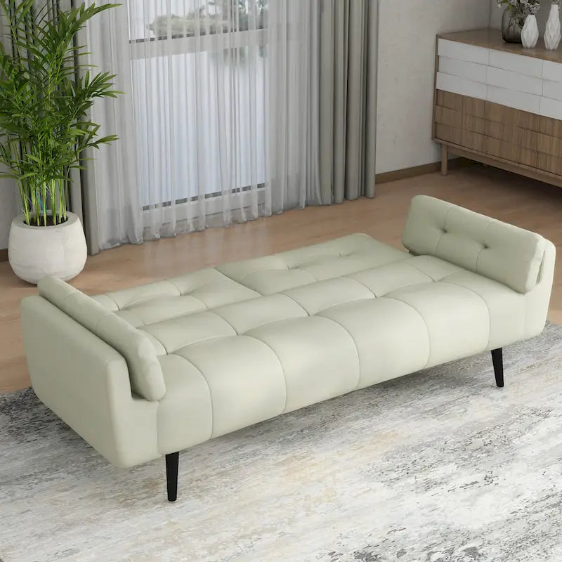 Convertible Futon Sofa Bed with Adjustable Reclining Back