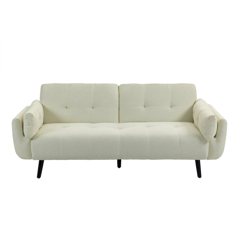 Convertible Futon Sofa Bed with Adjustable Reclining Back