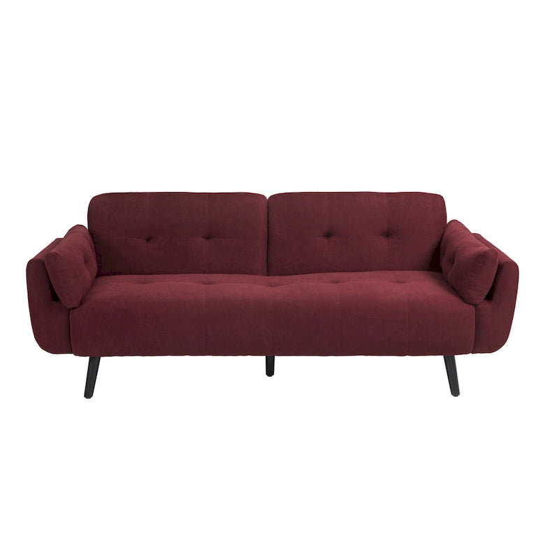 Convertible Futon Sofa Bed with Adjustable Reclining Back