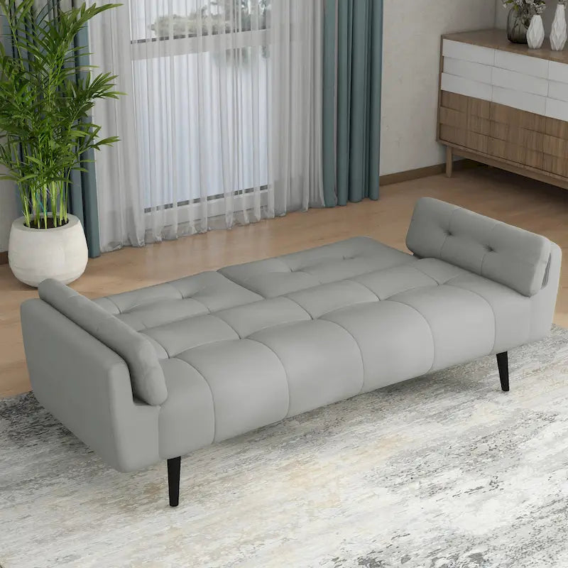 Convertible Futon Sofa Bed with Adjustable Reclining Back