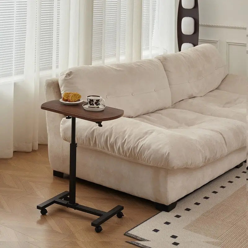 C-Shape Height Adjustable Swivel Sofa Side Table