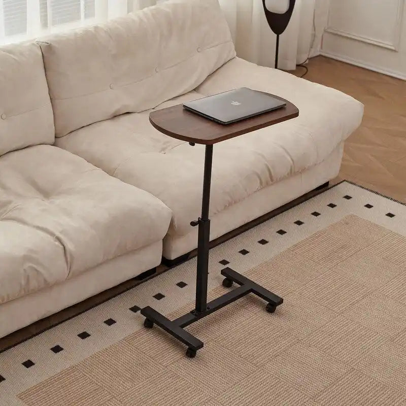 C-Shape Height Adjustable Swivel Sofa Side Table