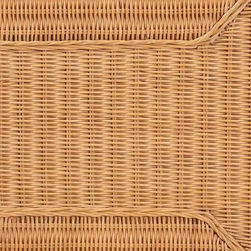 Bohemian Light Honey Braided Rattan Coffee Table