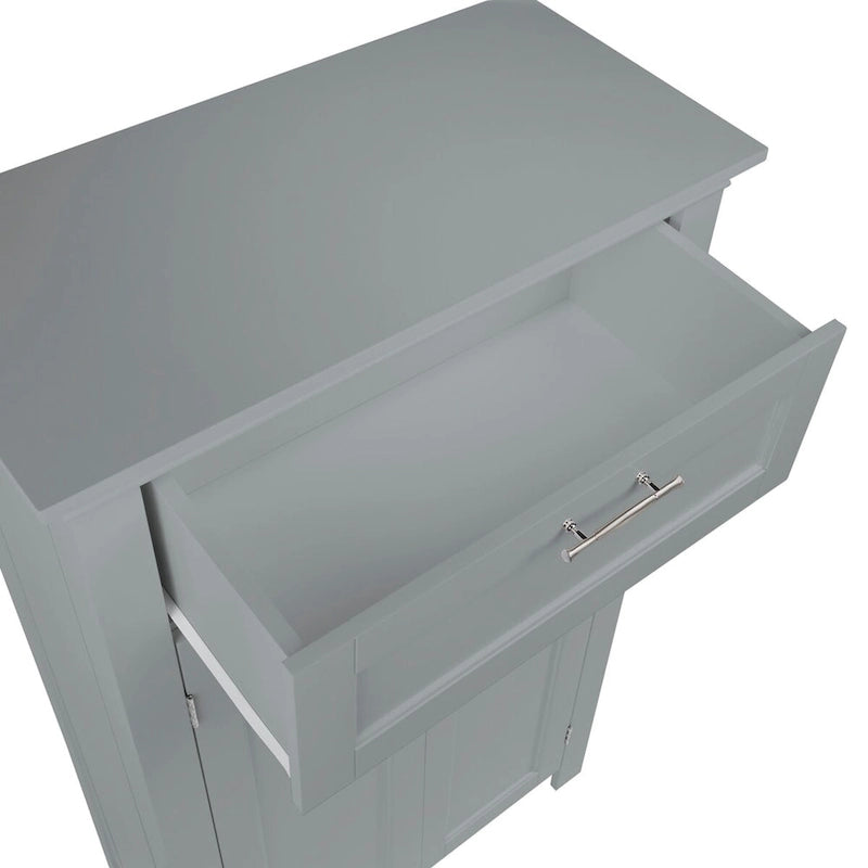 Two-Door Bathroom Storage Cabinet with Drawer and Adjustable Shelf